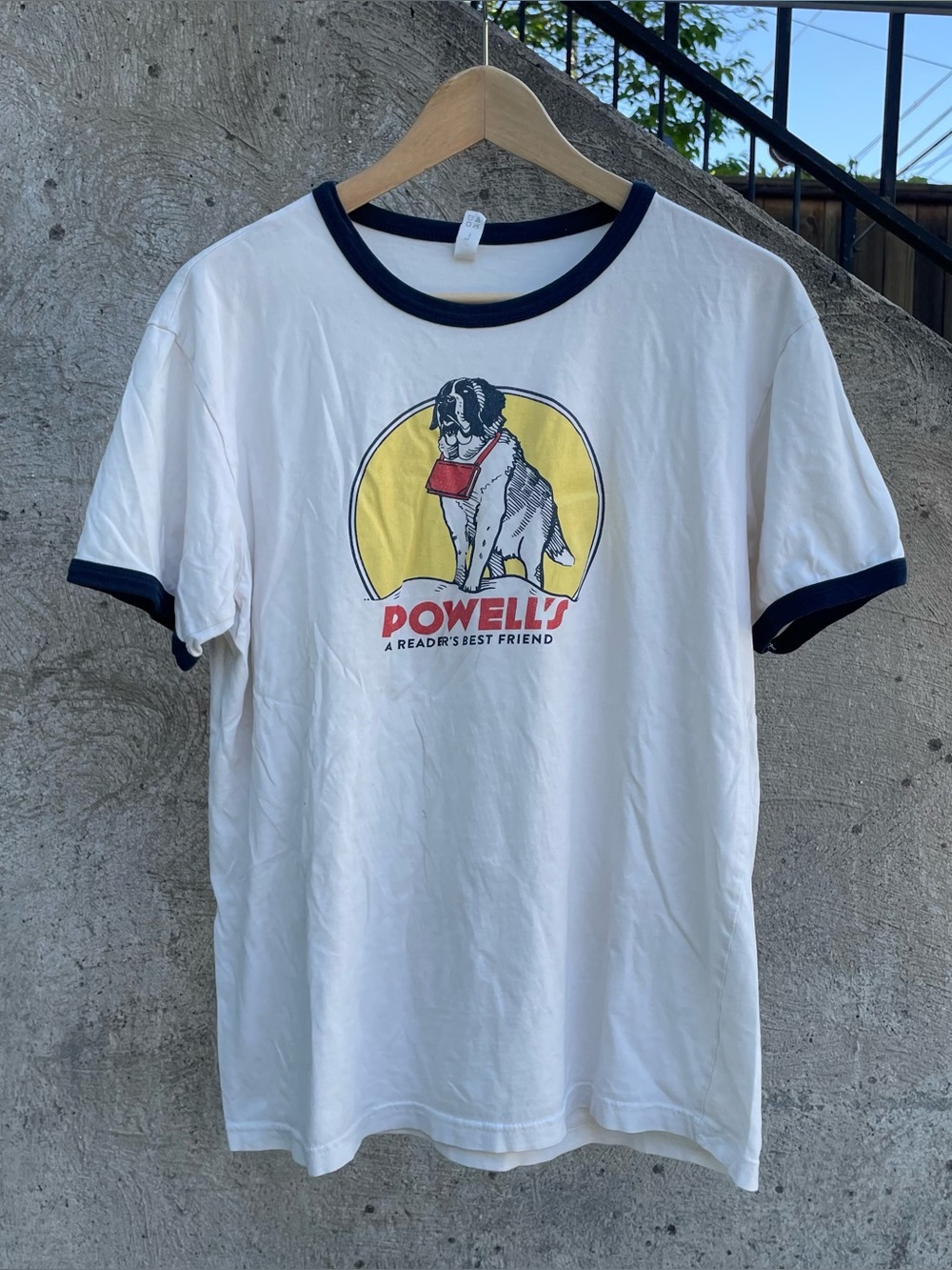 Powell’s Bookstore ringer tee size medium
